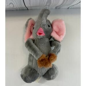 Vintage Daekor Korea 1960s Hugging Elephant stuffed Plush